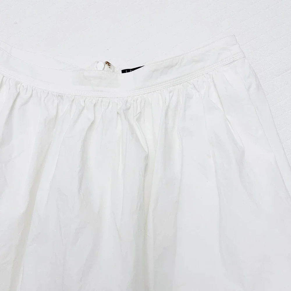 Theory Gelca Palatial White Ruched Skirt SZ4